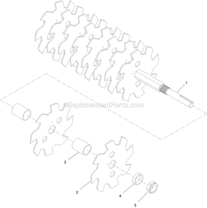 Shaft Assembly Diagram and Parts List for SDS395CKC20000 (402082300-404314158)(2018) Exmark Seeder