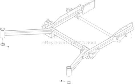 Front Frame Assembly (3) Diagram and Parts List for LZDS902K725 (313000000-313999999)(2013) Exmark Lawn Mower