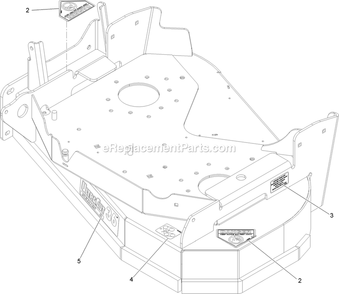 Deck With Decals Assembly Diagram and Parts List for VT18KA363 (920000-999999)(2011) Exmark Lawn Mower