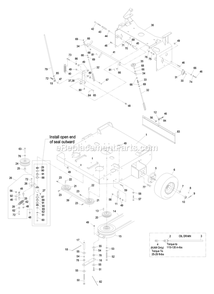 Engine Deck Group (1) Diagram and Parts List for TT23KCE (600000-669999)(2006) Exmark Lawn Mower