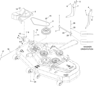 Completing Kit (7) Diagram and Parts List for 116-3001 (314000000-314999999)(2014) Exmark Lawn Tractor Accessories