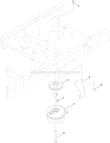Clutch Assembly Diagram and Parts List for QTE452CEM42100 (316000000-399999999)(2016) Exmark Lawn Mower