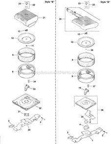 Air Intake (2) Diagram and Parts List for LZ22KC604 (190000-219999)(1999) Exmark Lawn Mower