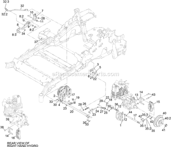 Park Brake Assembly Diagram and Parts List for LZE801GKA72RA1 (316000000-399999999)(2016) Exmark Lawn Mower
