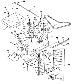 Mower Deck (1) Diagram and Parts List for V48-14BV-5 70000 Exmark Lawn Mower