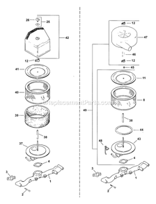 Air Intake Diagram and Parts List for TR-20KC (102000-114999)(1995) Exmark Lawn Mower