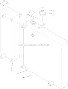 Cooling Assembly (2) Diagram and Parts List for LZS80TDYM724W0 (408644346-411294211)(2021) Exmark Lawn Mower