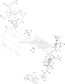 Electrical Assembly Diagram and Parts List for ARX541CKA30000 (402082300-404314158)(2018) Exmark Aerator