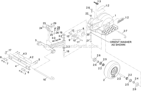 Standon Assembly Diagram and Parts List for TTX650EKCE604N (313000000-313999999)(2013) Exmark Lawn Mower