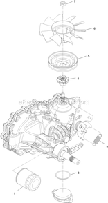 Lh Transaxle Assembly Diagram and Parts List for ARX440CKC24000 (404314159-406294344)(2019) Exmark Aerator