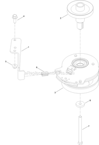 Clutch Assembly Diagram and Parts List for QZS708GEM60200 (402082300-404314158)(2018) Exmark Lawn Mower