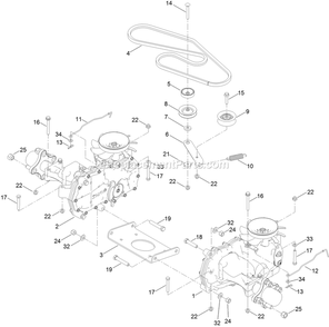 Traction Drive Assembly Diagram and Parts List for QZE725GKC42200 (411294212-999999999)(2022) Exmark Lawn Mower