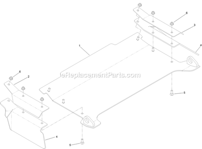 Discharge Tunnel Assembly Diagram and Parts List for LZE751GKA60RA1 (402082300-404314158)(2018) Exmark Lawn Mower