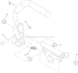 Right Motion Control Assembly Diagram and Parts List for STE600CKA32300 (404314159-406294344)(2019) Exmark Lawn Mower