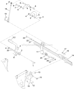 Park Brake Assembly Diagram and Parts List for VTS541CKA36300 (315000000-315999999)(2015) Exmark Lawn Mower