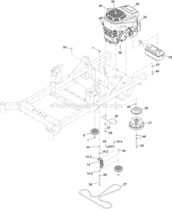 Engine Assembly Diagram and Parts List for RAE708GEM52300 (406294345-408644345)(2020) Exmark Lawn Mower