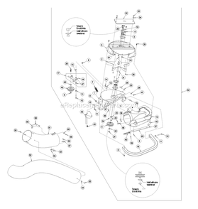 Blower Assembly (2) Diagram and Parts List for LZUV52 (670000-719999)(2007) Exmark Lawn Tractor Accessories