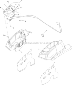 Controls Assembly Diagram and Parts List for LZE801GKA604B1 (316000000-399999999)(2016) Exmark Lawn Mower