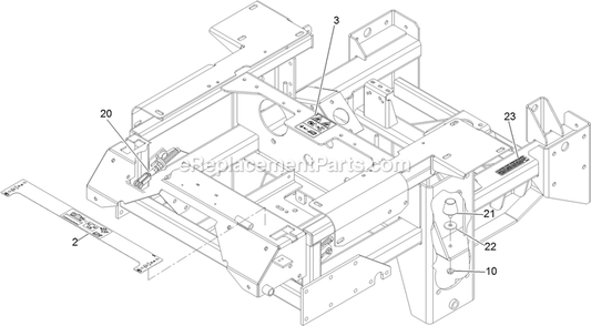 Deck With Decals Assembly (2) Diagram and Parts List for LZS902DKU725A1 (315000000-315999999)(2015) Exmark Lawn Mower