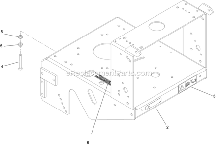 Deck With Decals Assembly (2) Diagram and Parts List for MGS481CKA48300 (406294345-408644345)(2020) Exmark Lawn Mower