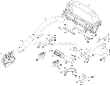 Assembly Diagram and Parts List for LZUVQD11 (400000000-402082299)(2017) Exmark Lawn Tractor Accessories