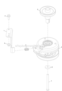 Clutch Assembly Diagram and Parts List for QZS708GEM54200 (408644346-411294211)(2021) Exmark Lawn Mower
