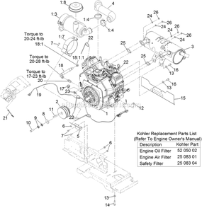 Engine Assembly Diagram and Parts List for NV730EKC48 (313000000-313999999)(2013) Exmark Lawn Mower