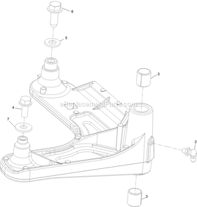 Idler Arm With Bearings Assembly Diagram and Parts List for RAE708GEM52300 (404314159-406294344)(2019) Exmark Lawn Mower