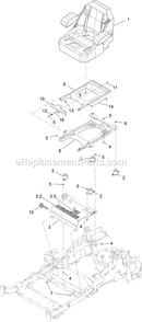 Seat Assembly Diagram and Parts List for LZS801GKA60400 (315000000-315999999)(2015) Exmark Lawn Mower