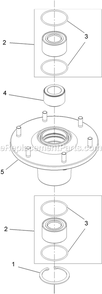 Cutter Housing Assembly Diagram and Parts List for LZX940KC726 (312000000-312999999)(2012) Exmark Lawn Mower