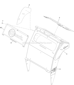 Control Tower With Decals Diagram and Parts List for SSS270CSB00000 (316000000-399999999)(2016) Exmark Sprayer