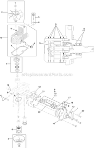 Rh Hydro Assembly Diagram and Parts List for LZX801GKA60600 (315000000-315999999)(2015) Exmark Lawn Mower