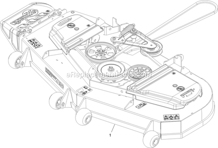 Complete Deck Assembly Diagram and Parts List for LZX801GKA60600 (404314159-406294344)(2019) Exmark Lawn Mower