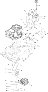 Engine And Fuel Assembly Diagram and Parts List for ECX200CKC30000 (408644346-411294211)(2021) Exmark Lawn Mower