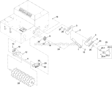 Cutting Wheel Assembly Diagram and Parts List for SD270SB20 (314000000-314999999)(2014) Exmark Seeder