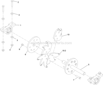 Cutter Wheel Assembly Diagram and Parts List for SG390HN (312000000-312999999)(2012) Exmark Lawn Tractor Accessories