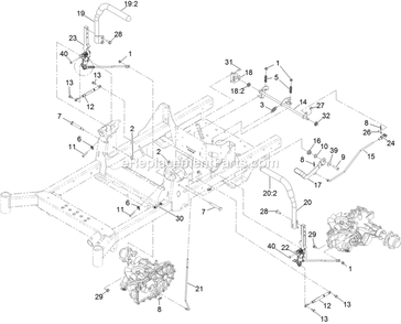 Motion Control Assembly Diagram and Parts List for RAX651GKA484A3 (400000000-402082299)(2017) Exmark Lawn Mower