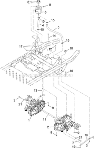Hydraulic Assembly Diagram and Parts List for PNE22KA482 (920000-999999)(2011) Exmark Lawn Mower