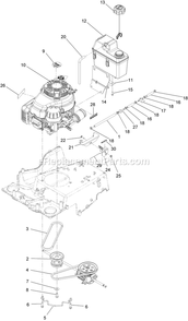 Engine Assembly Diagram and Parts List for ECS180CKA30000 (402082300-404314158)(2018) Exmark Lawn Mower