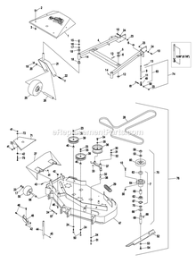 Mower Deck (2) Diagram and Parts List for TT5217KAE (260000-319999)(2001) Exmark Lawn Mower