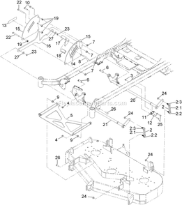 Deck Lift Assembly Diagram and Parts List for PNE22KA482 (920000-999999)(2011) Exmark Lawn Mower