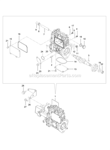 Fuel Injection Pump Assembly Diagram and Parts List for LZS80TDYM604W0 (406294345-408644345)(2020) Exmark Lawn Mower