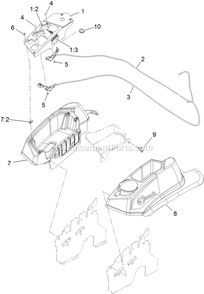 Control Assembly Diagram and Parts List for LZE751GKA604A1 (400000000-402082299)(2017) Exmark Lawn Mower