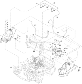 Fuel Assembly Diagram and Parts List for LZS80TDYM72RW0 (408644346-411294211)(2021) Exmark Lawn Mower