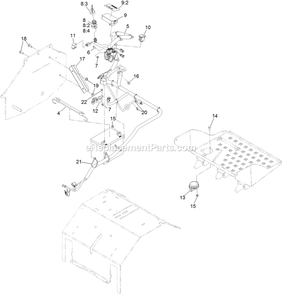 Electrical Assembly Diagram and Parts List for ARX440CKC24000 (406294345-408644345)(2020) Exmark Aerator