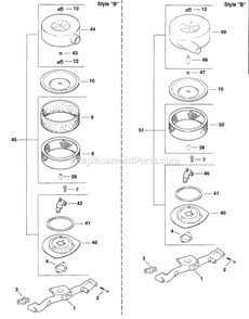 Air Intake (3) Diagram and Parts List for LZ22KC604 (190000-219999)(1999) Exmark Lawn Mower