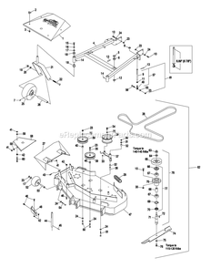 Mower Deck (2) Diagram and Parts List for TT4817KAC (370000-439999)(2003) Exmark Lawn Mower