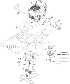 Engine Assembly Diagram and Parts List for PNS710KC483 (314000000-314999999)(2014) Exmark Lawn Mower