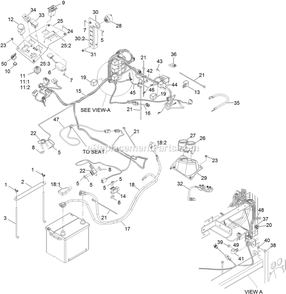 Electrical Assembly Diagram and Parts List for LZS902DKU725A1 (315000000-315999999)(2015) Exmark Lawn Mower