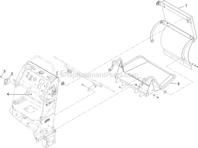 Platform Group Diagram and Parts List for VTS691KA524CA (314000000-314999999)(2014) Exmark Lawn Mower